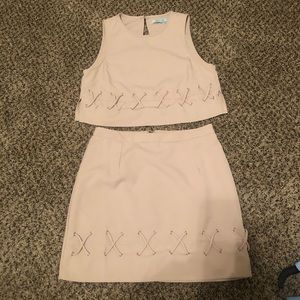 She and sky tan two piece